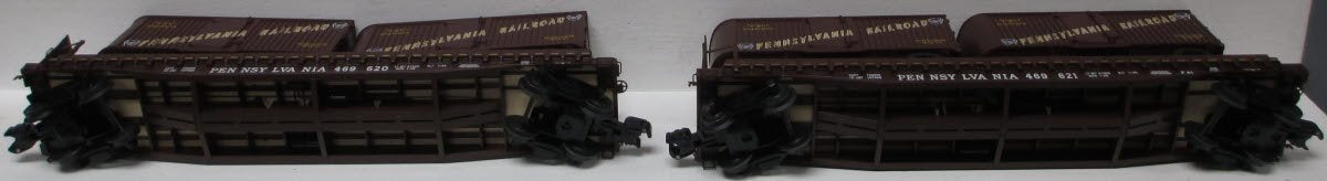 Lionel 6-21861 O Pennsylvania PS4 Flatcars with Piggyback Trailers 469620/469621 LN/Box