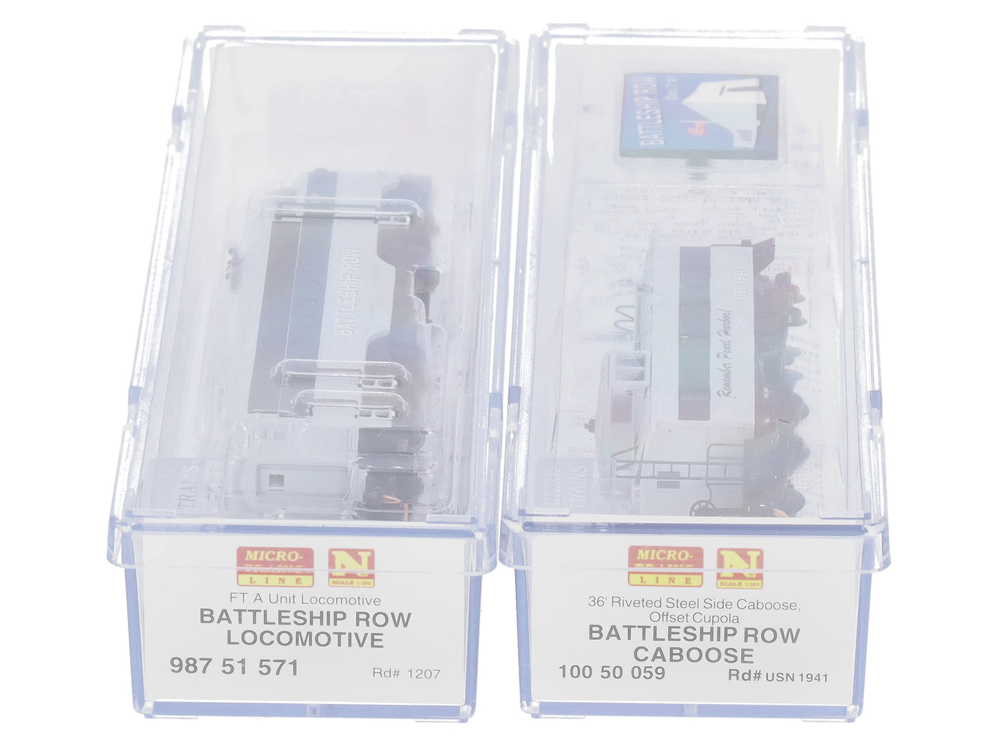 Micro-Trains 99321051 N Pearl Harbor Battleship Row Diesel & Caboose Set w/ DCC LN/Box