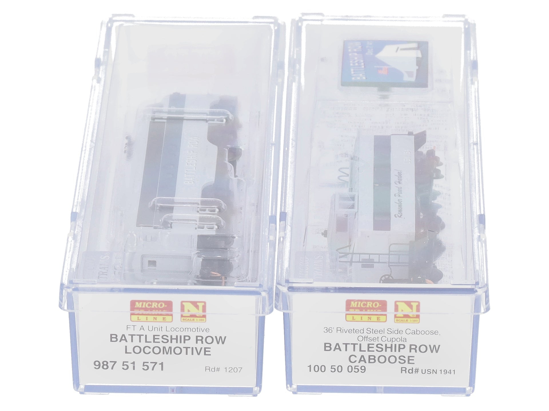 Micro-Trains 99321051 N Pearl Harbor Battleship Row Diesel & Caboose Set w/ DCC LN/Box