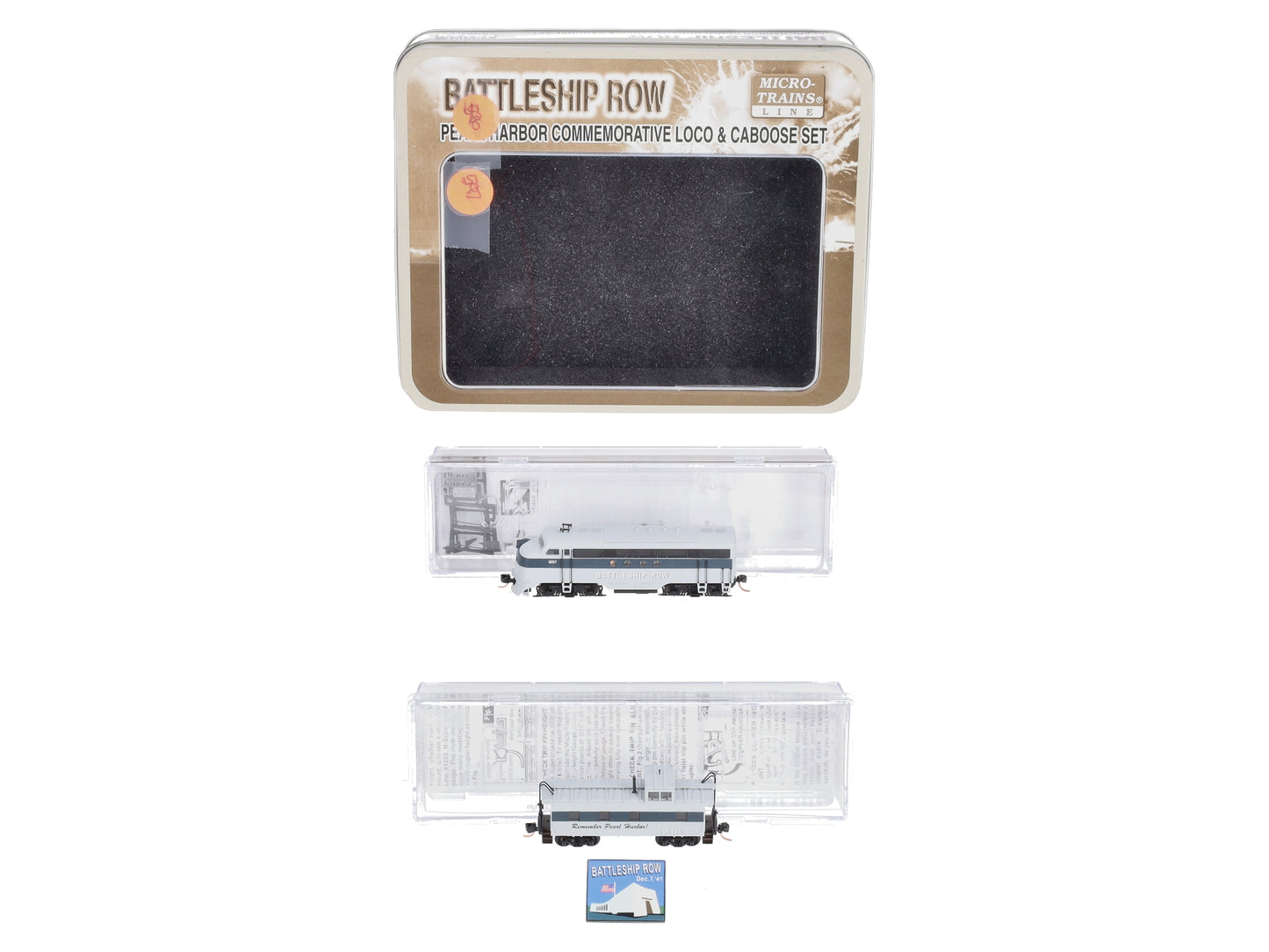 Micro-Trains 99321051 N Pearl Harbor Battleship Row Diesel & Caboose Set w/ DCC LN/Box