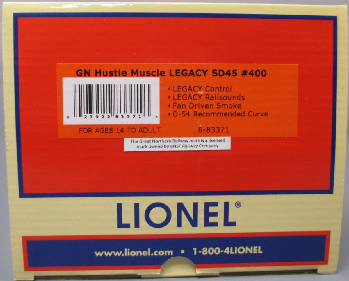 Lionel 6-83371 O Gauge Great Northern SD45 Diesel Locomotive #400 w/LCS
