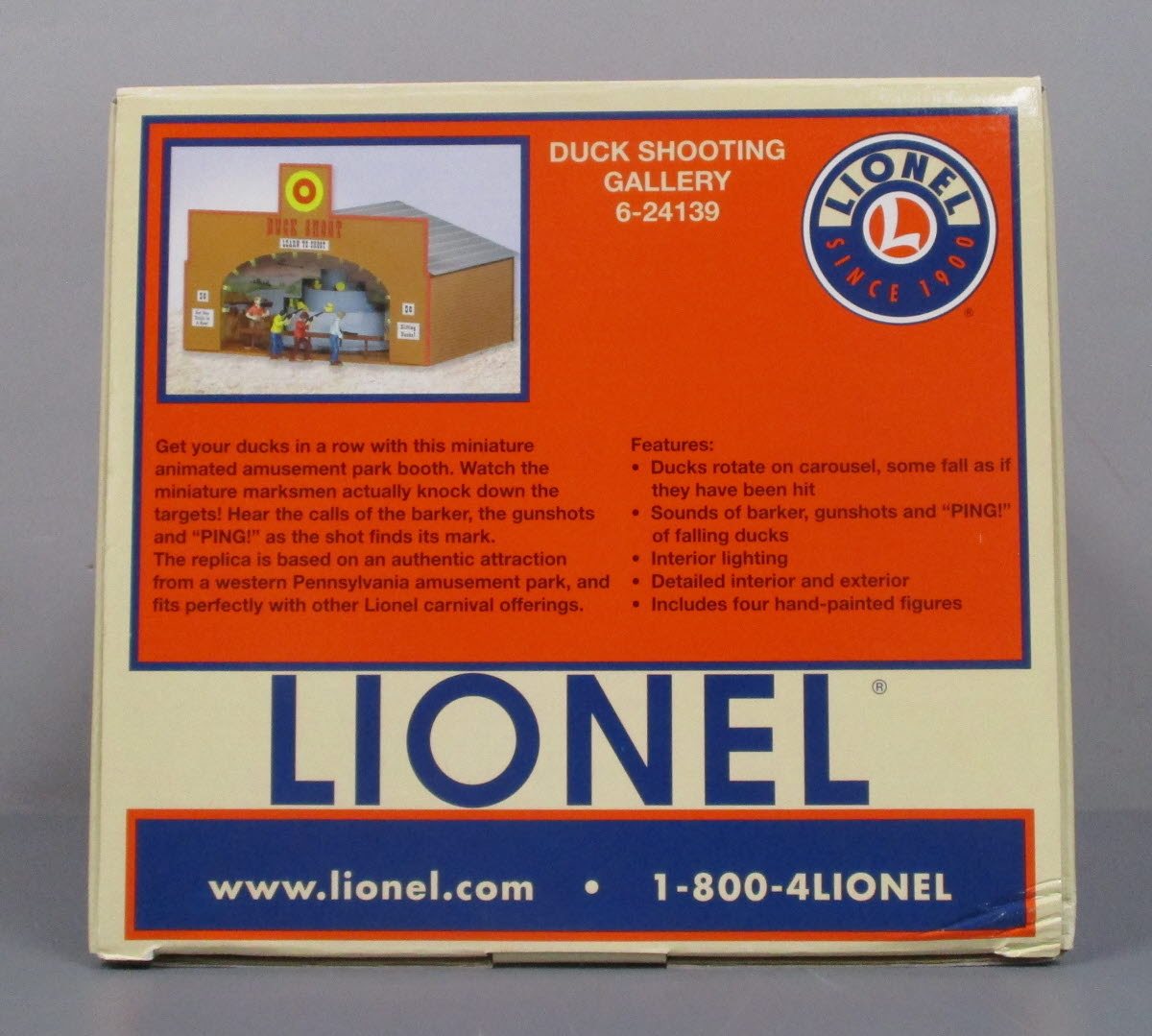 Lionel 6-24139 O Gauge Animated Duck Shooting Gallery NIB