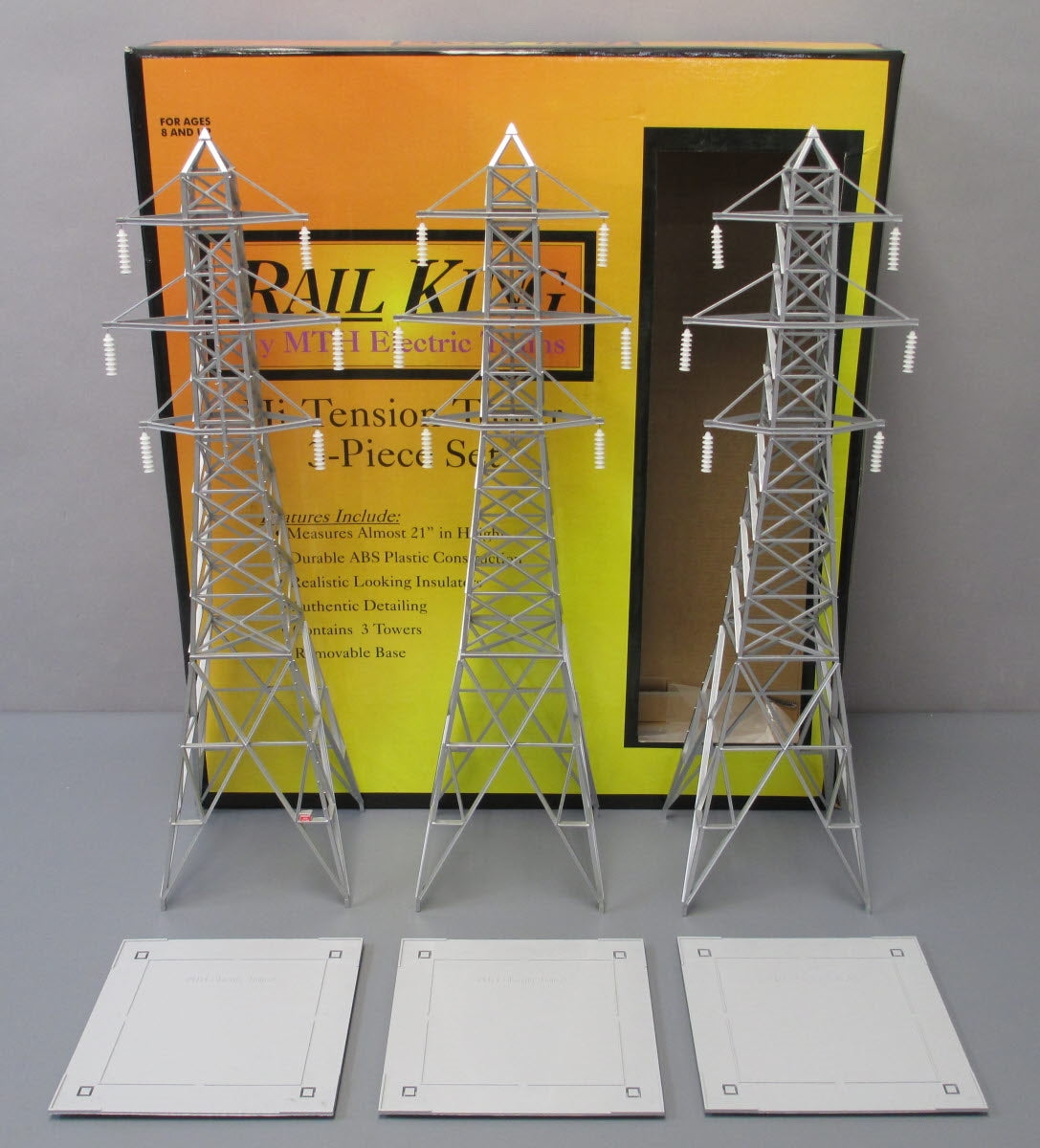 MTH 30-1056 O Hi-Tension Tower Set (Set of 3) LN/Box
