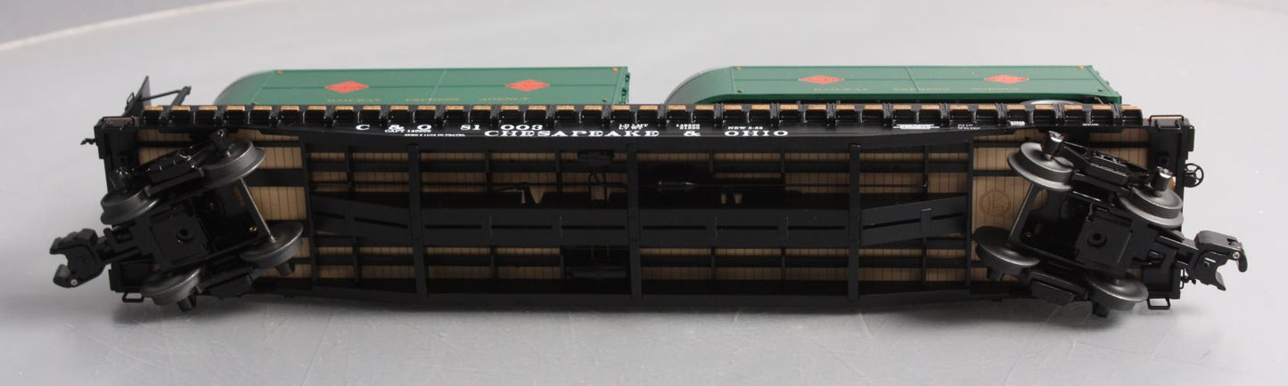 Lionel 6-27545 O Gauge Chesapeake & Ohio REA PS-4 Flatcars w/ Trailers LN/Box
