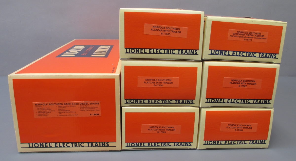 Lionel 6-11718 O Gauge Norfolk Southern Intermodal Dash-8-40C Diesel Train Set MT/Box