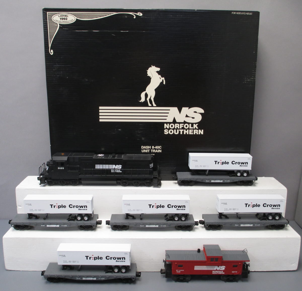 Lionel 6-11718 O Gauge Norfolk Southern Intermodal Dash-8-40C Diesel Train Set MT/Box