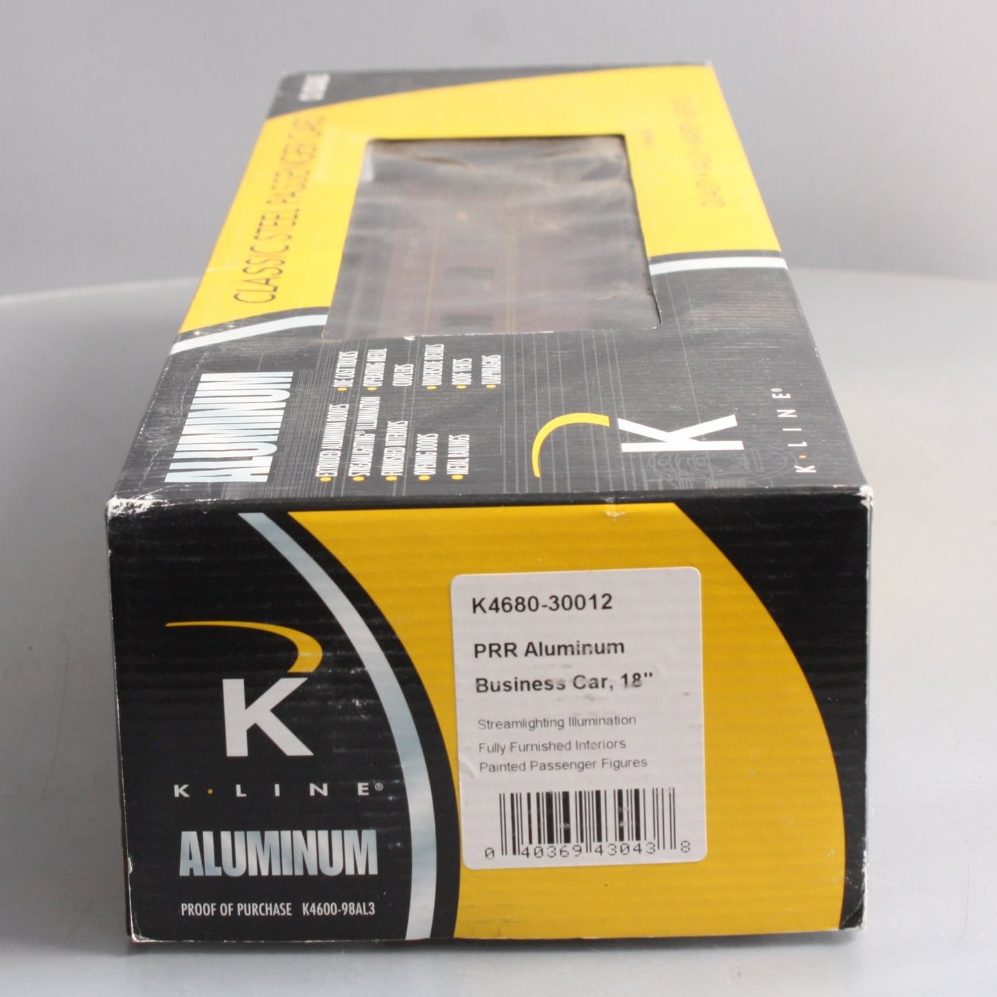 K-Line K4680-30012 O Pennsylvania 18" Aluminum Business Car #120 LN/Box
