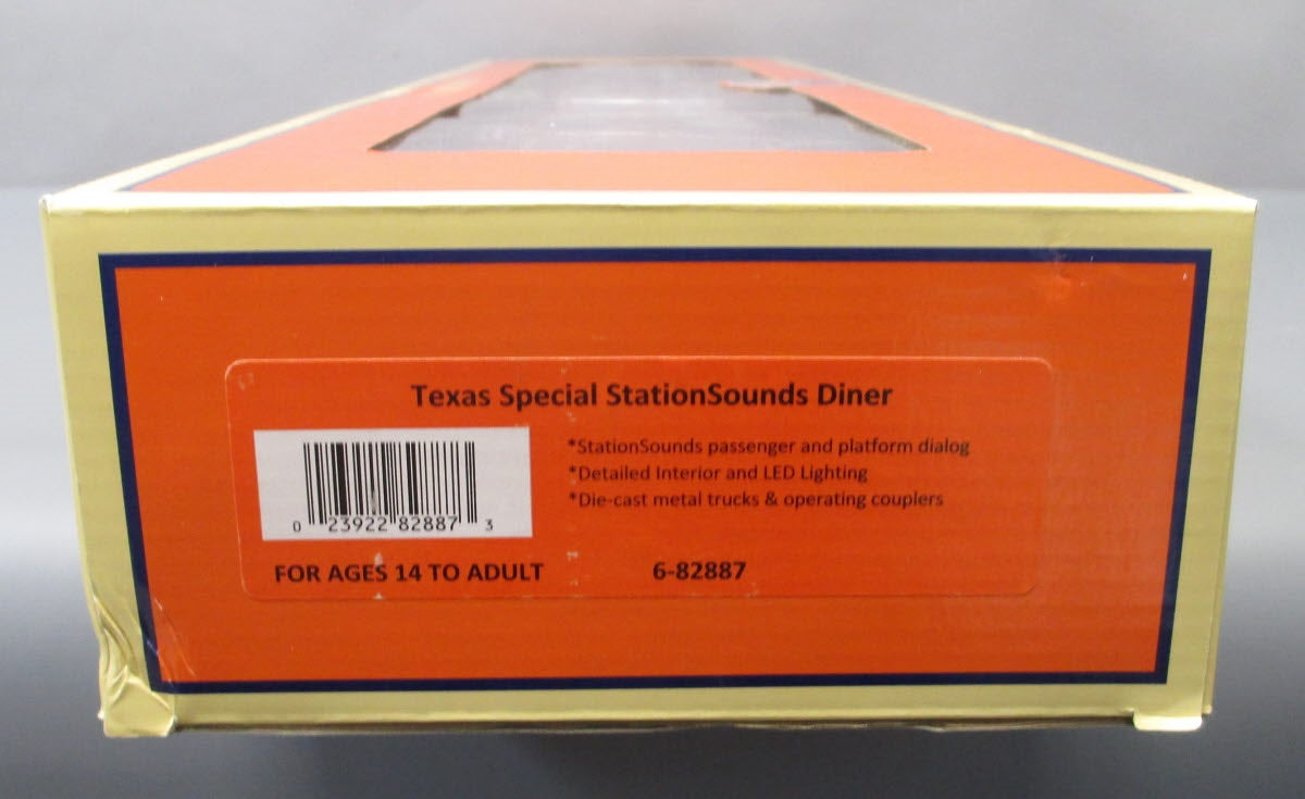 Lionel 6-82887 O Texas 21' Stationsound "Tulsa" Diner Car #1500 with LEGACY LN/Box