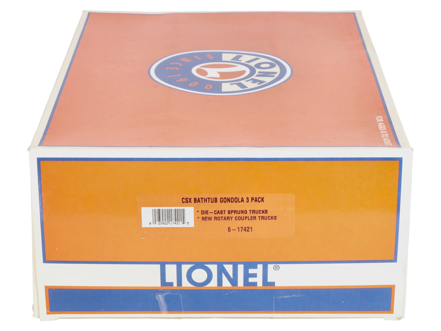 Lionel 6-17421 O Gauge CSX Rotary Bathtub Gondolas (Set of 3) LN/Box