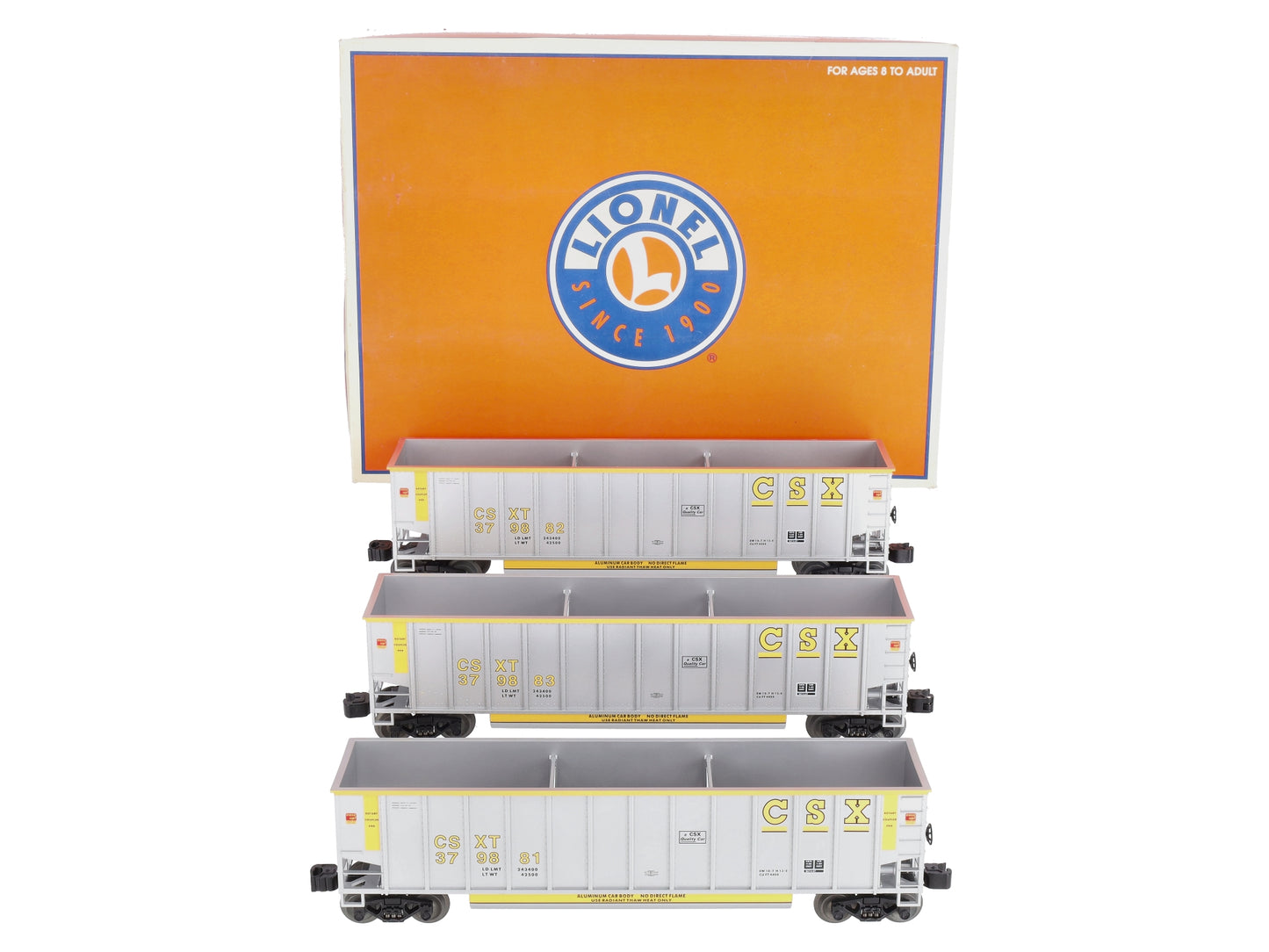 Lionel 6-17421 O Gauge CSX Rotary Bathtub Gondolas (Set of 3) LN/Box