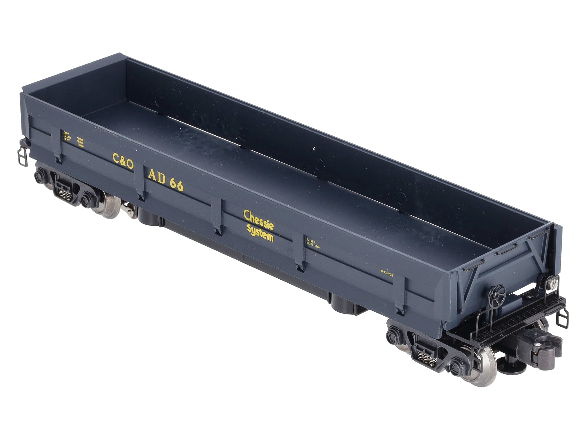 K-Line K712-1251 O Gauge Chesapeake & Ohio Operating Coal Dump Car #AD66 LN/Box