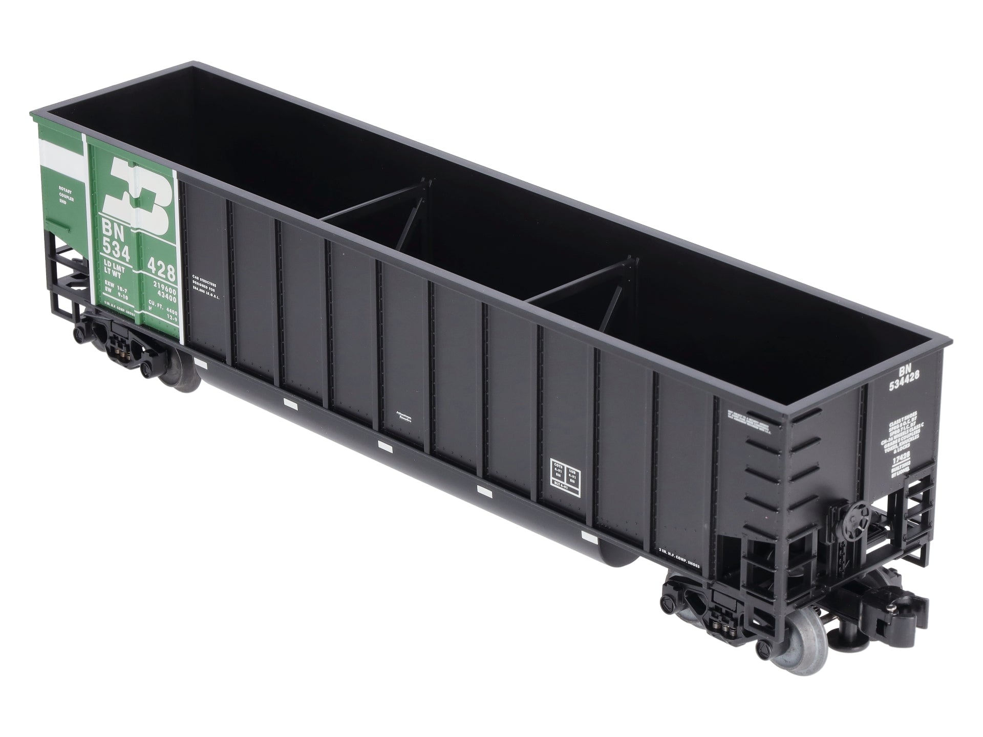 Lionel 6-17428 O Gauge Burlington Northern Bathtub Gondola #534428 LN/Box