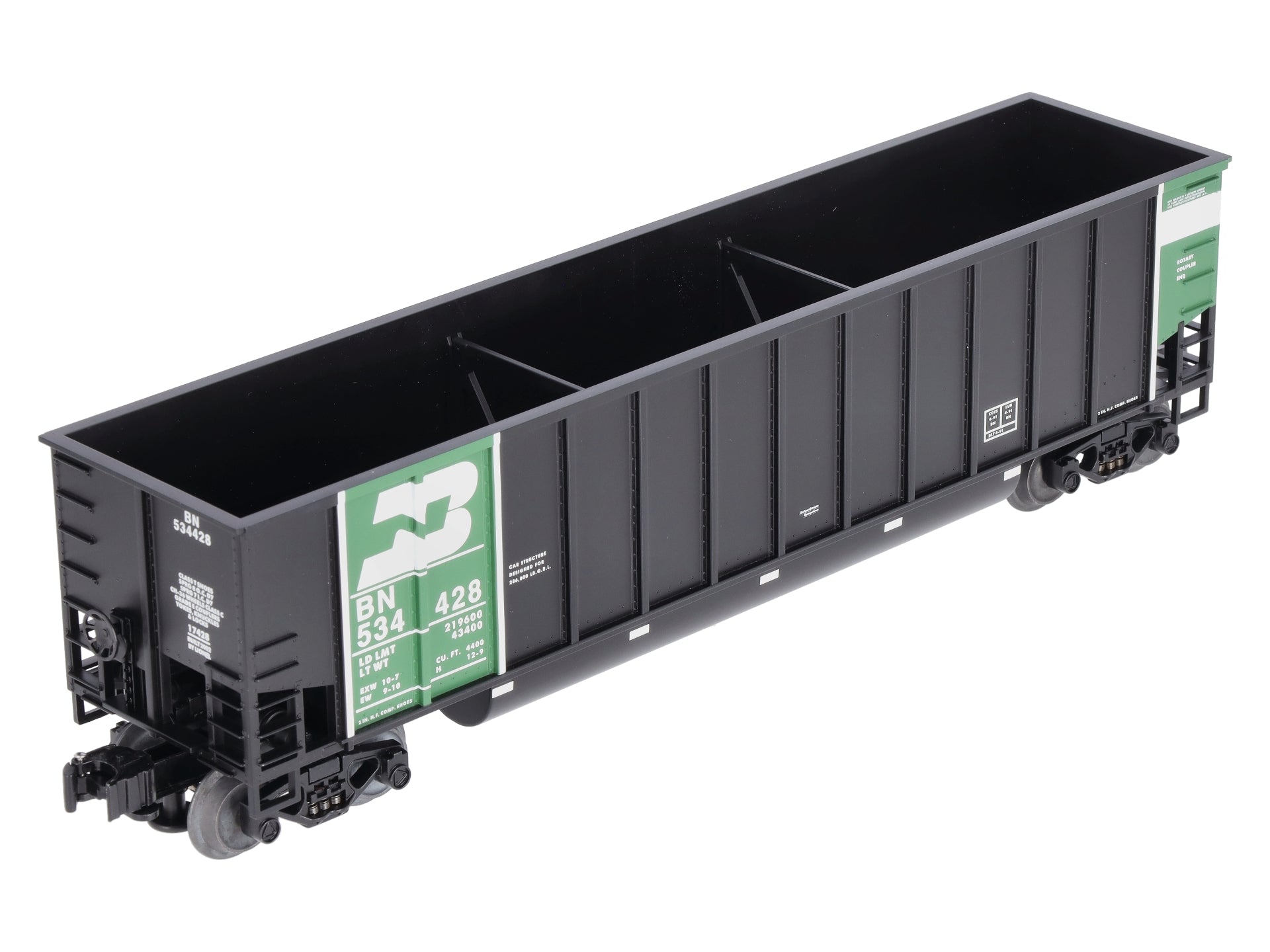 Lionel 6-17428 O Gauge Burlington Northern Bathtub Gondola #534428 LN/Box