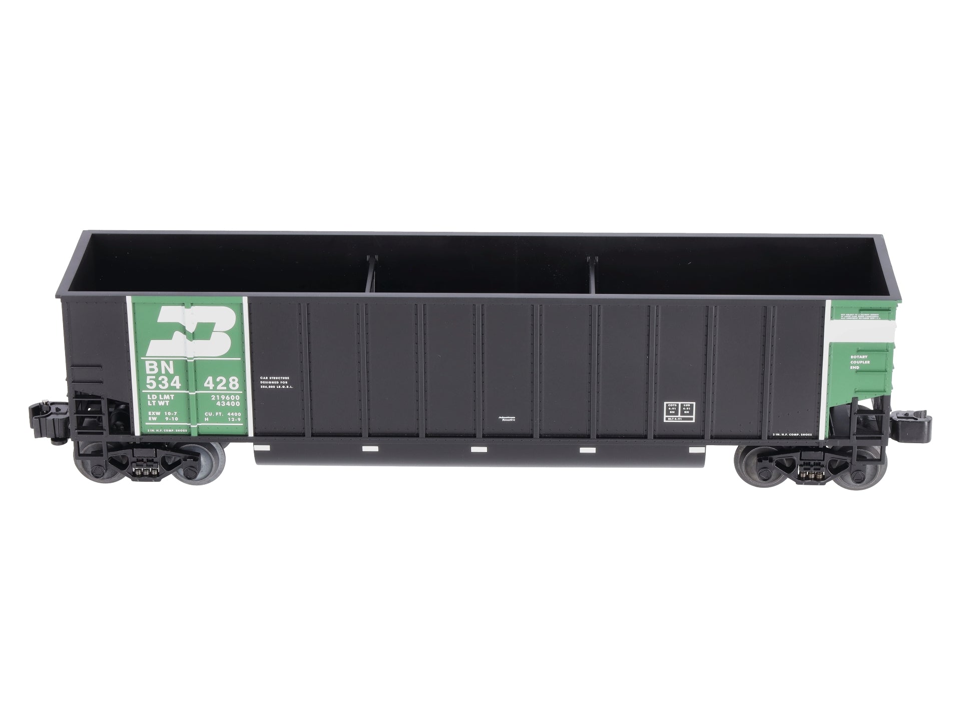 Lionel 6-17428 O Gauge Burlington Northern Bathtub Gondola #534428 LN/Box