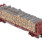 Atlas 6284-3 O Gauge Gulf Mobile & Ohio Pulpwood Flatcar #4020 (3-Rail) LN/Box