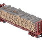Atlas 6284-3 O Gauge Gulf Mobile & Ohio Pulpwood Flatcar #4020 (3-Rail) LN/Box