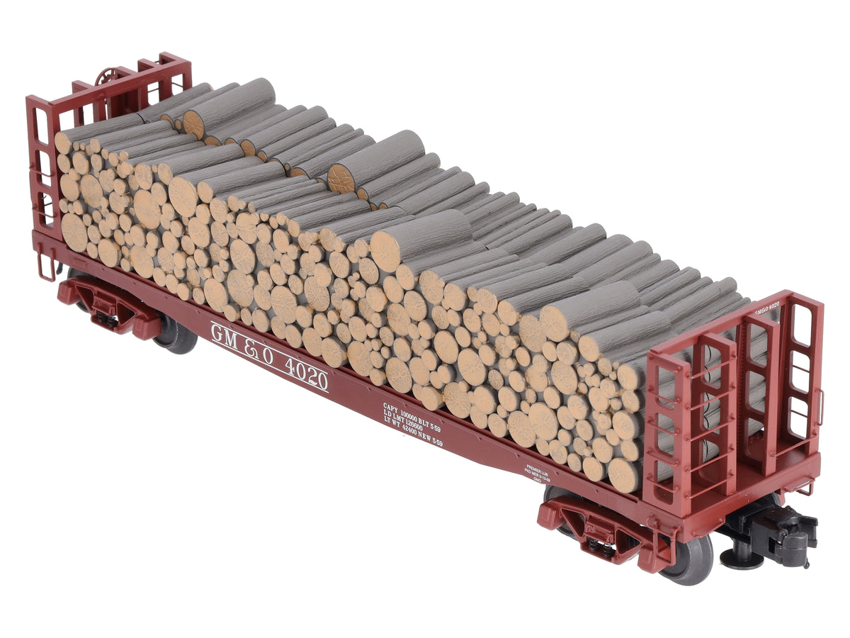 Atlas 6284-3 O Gauge Gulf Mobile & Ohio Pulpwood Flatcar #4020 (3-Rail) LN/Box