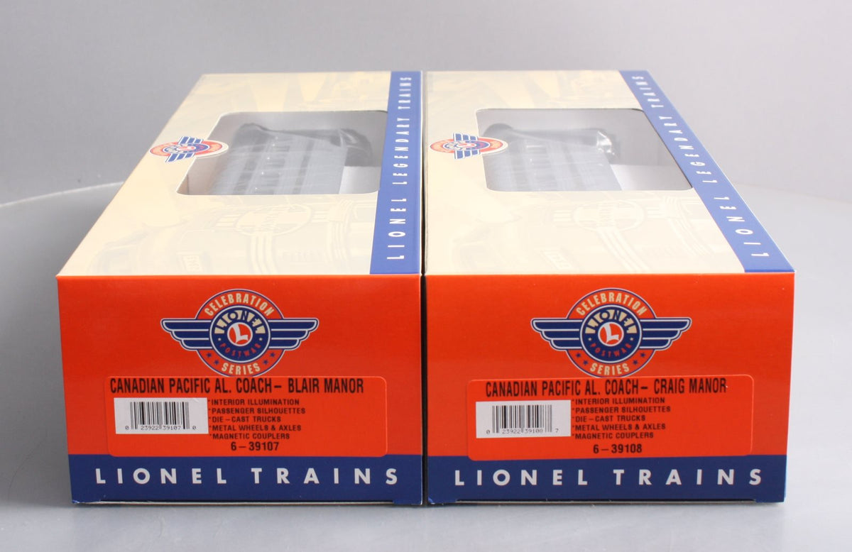 Lionel 6-39106 O Canadian Pacific Aluminum Passenger Car Set (Set of 2) LN/Box