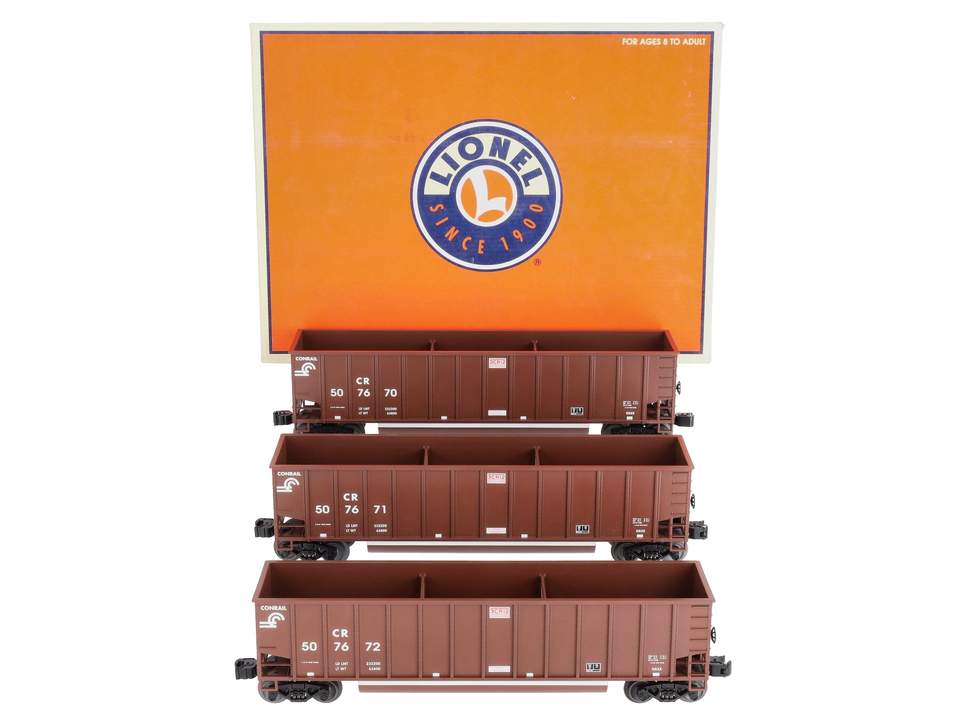 Lionel 6-17429 O Gauge Conrail Bathtub Gondolas (Set of 3) LN/Box