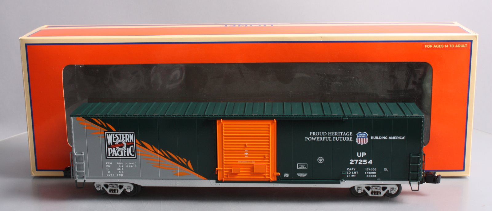 Lionel 6-27254 O Union Pacific Heritage WP 60' Boxcar – Trainz