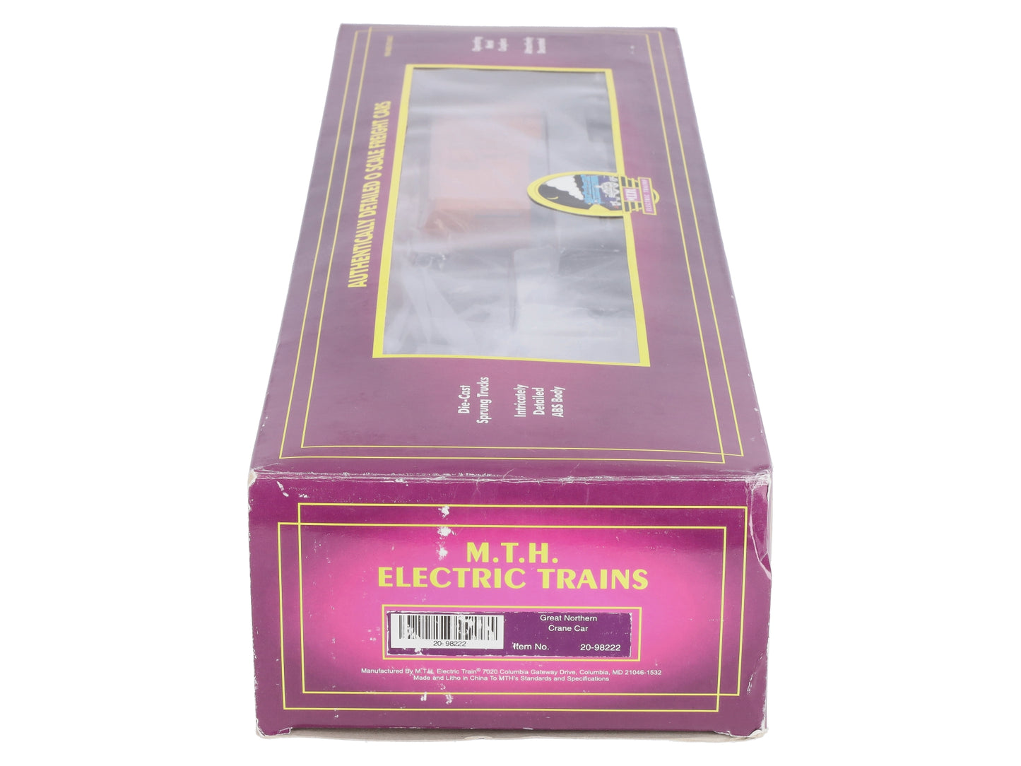 MTH 20-98222 O Gauge Great Northern Crane Car #X-1852 LN/Box