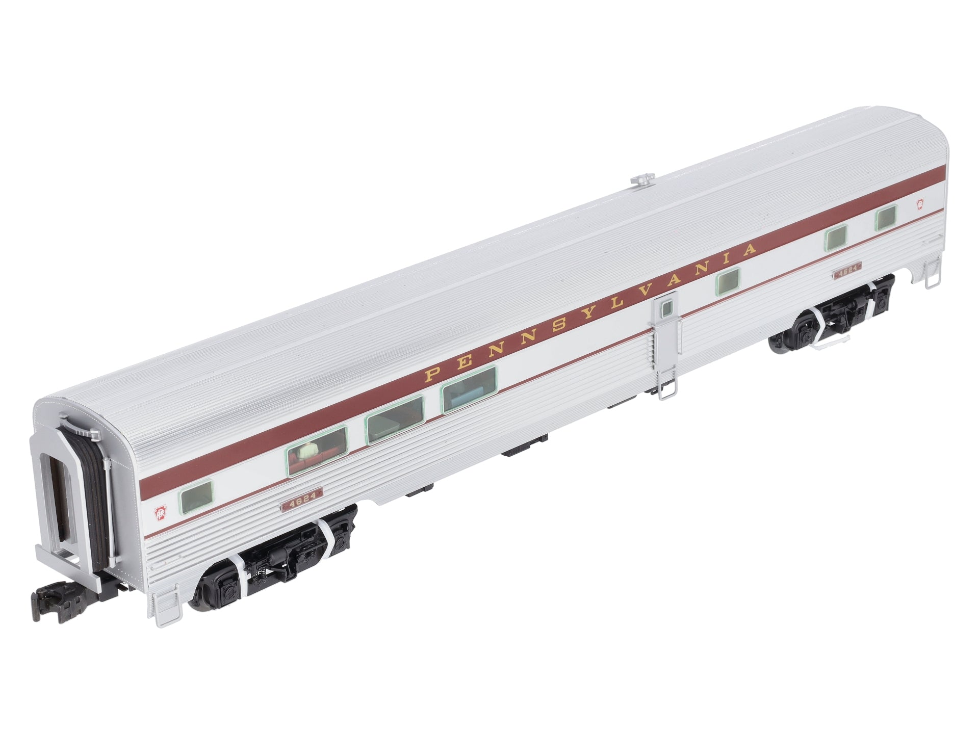 Lionel 6-25458 O Pennsylvania Aluminum Diner Passenger Car #4624 w/StationSounds LN/Box