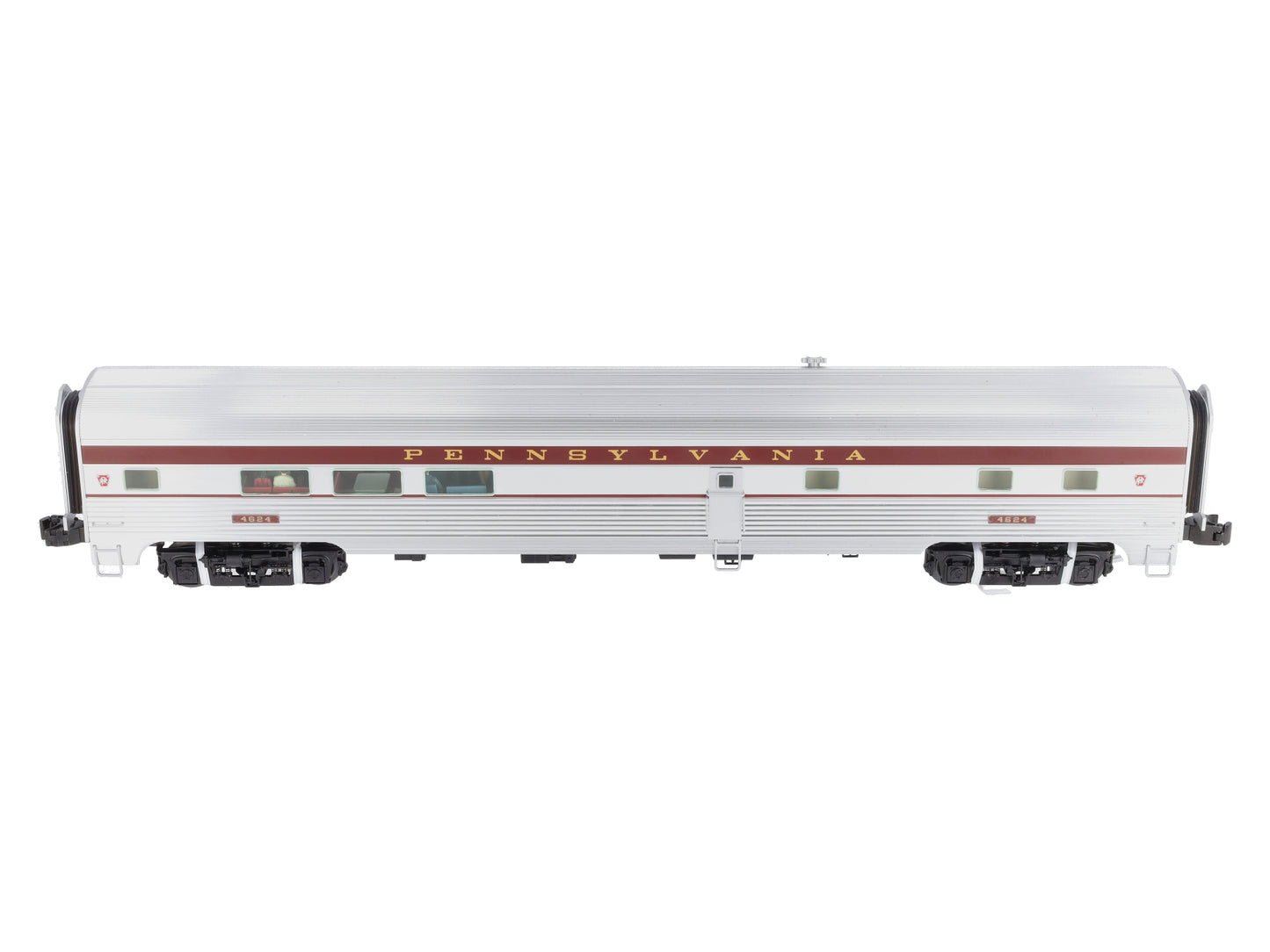 Lionel 6-25458 O Pennsylvania Aluminum Diner Passenger Car #4624 w/StationSounds LN/Box