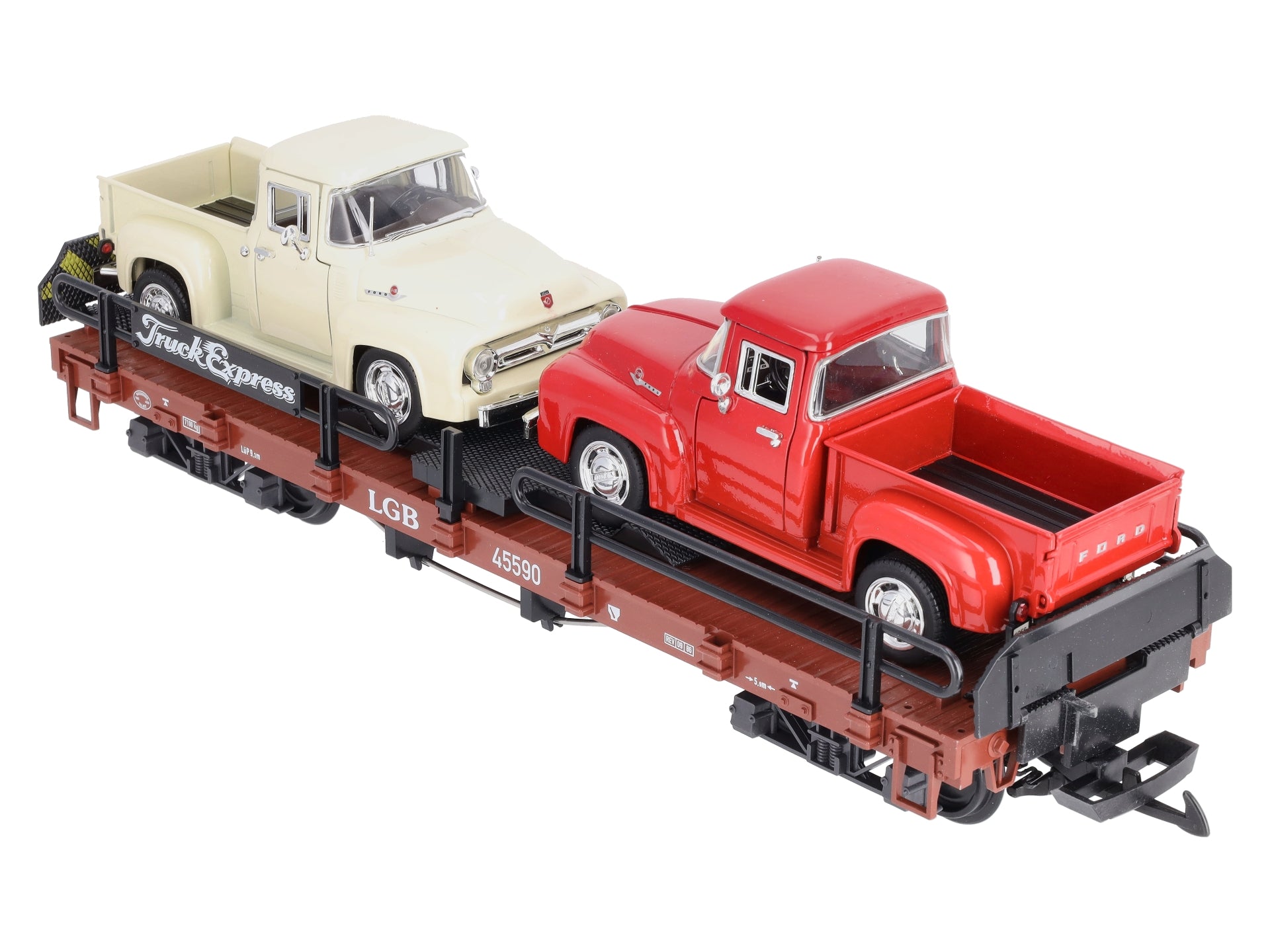 LGB 45590 G Scale Flatcar w/Pickup Trucks