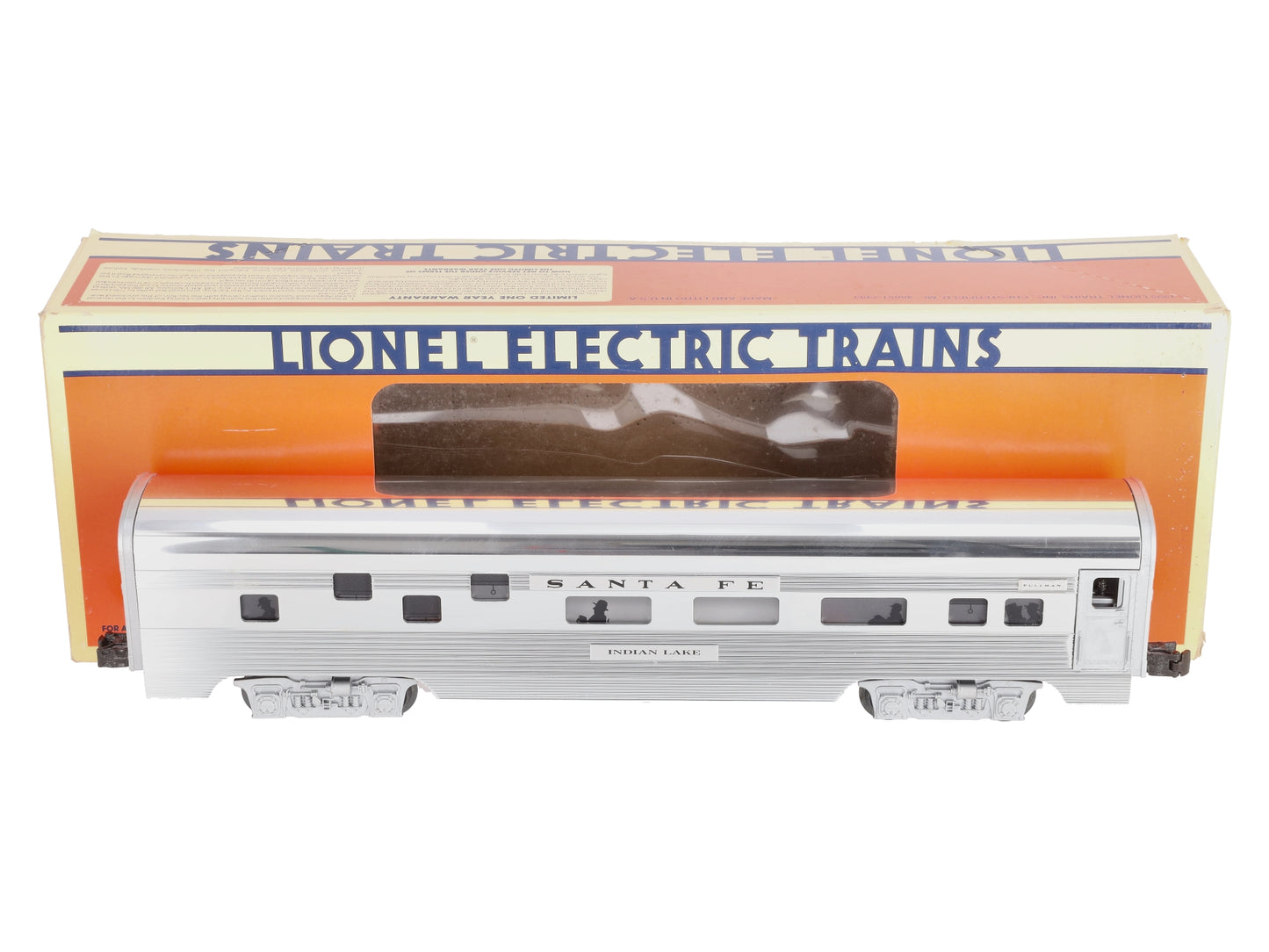 Lionel 6-19138 O Gauge Santa Fe "Indian Lake" Aluminum Duplex Roomette Car NIB