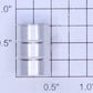 Lionel 455-23 O Gauge Small Aluminum Oil Drum 3/4" H x 1/2" OD with End Ridges
