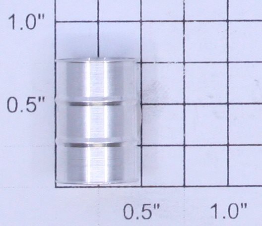 Lionel 455-23 O Gauge Small Aluminum Oil Drum 3/4" H x 1/2" OD with End Ridges
