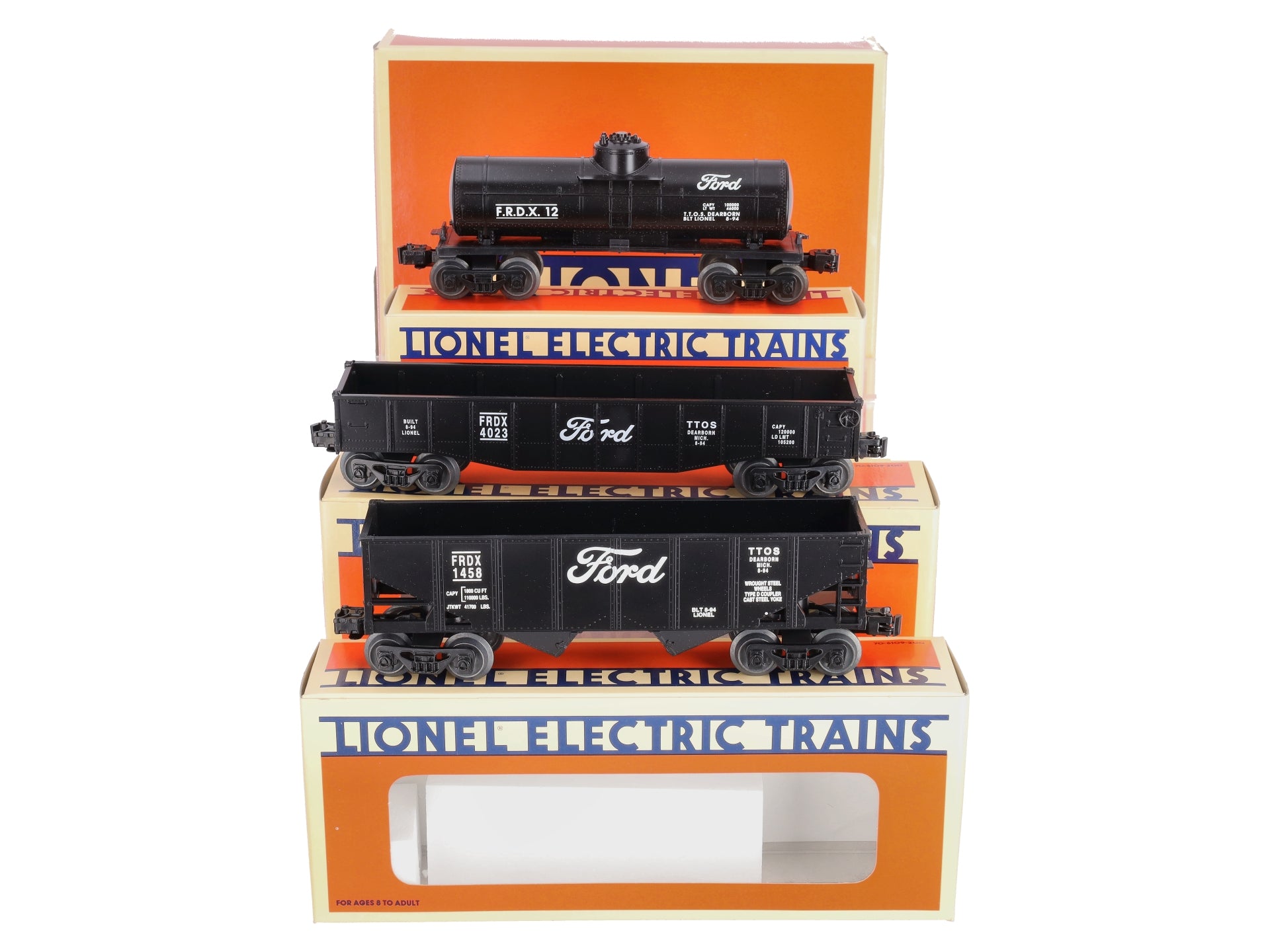 Lionel 6-52028 O Gauge TTOS Ford Hopper, Tank Car, And Gondola Freight Set LN/Box