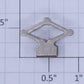 Lionel 254-24 Nickel O Gauge Small Pantograph