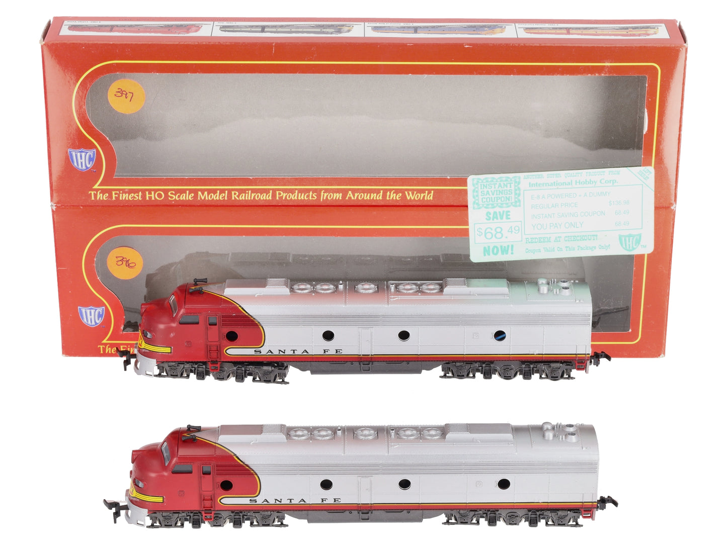 IHC 1926 HO Santa Fe E-8 A Locomotive Set LN/Box