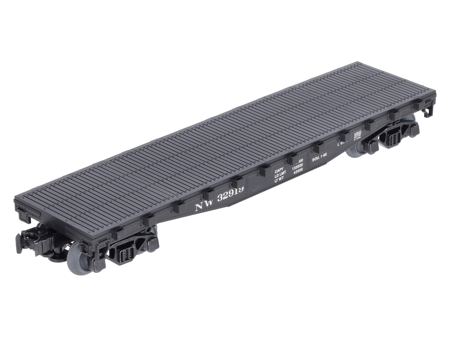 Lionel 2143022 O Norfolk & Western Standard Flat Car with Stakes #32919