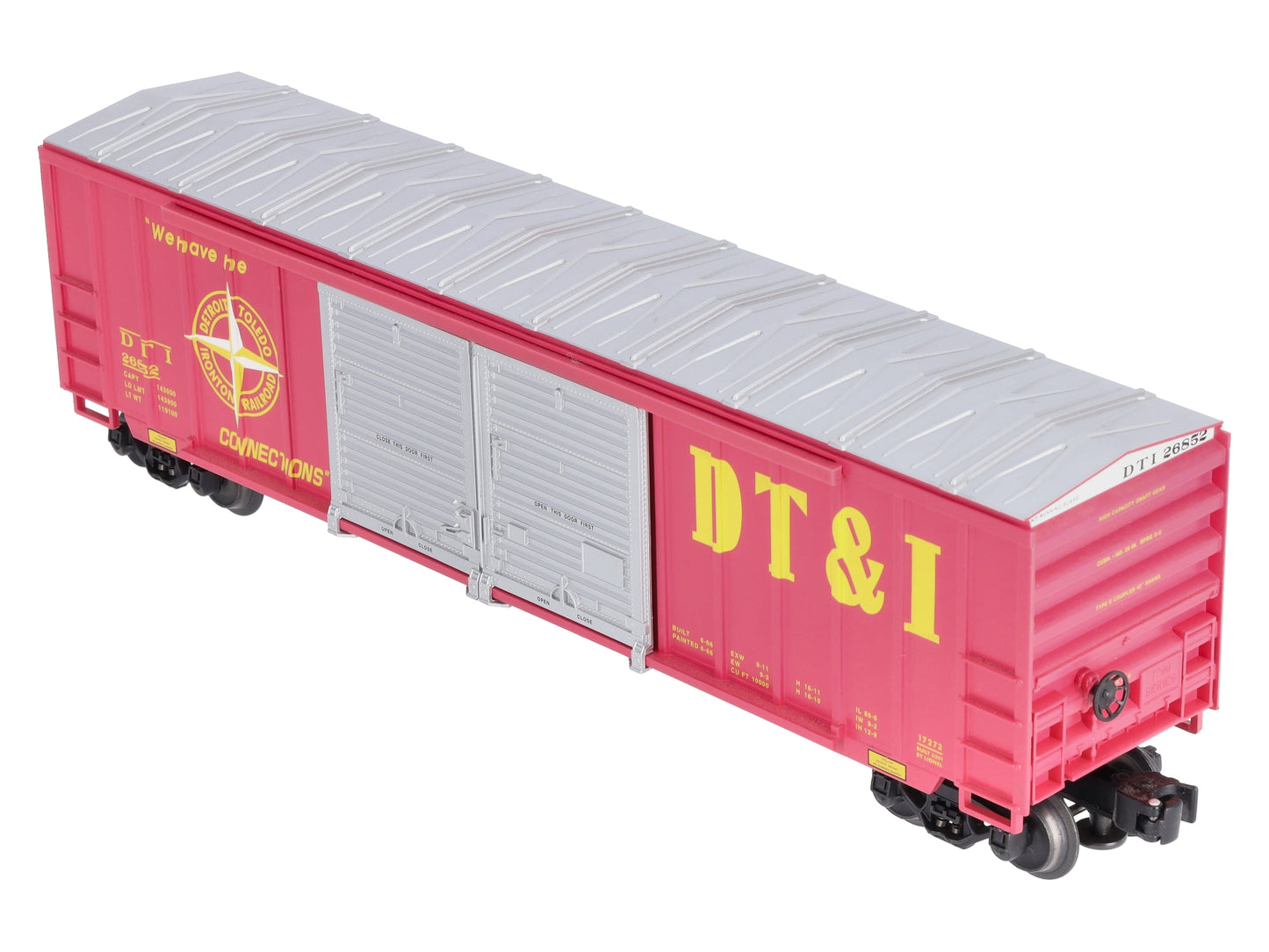 Lionel 6-17273 O Gauge DT&I  Double Door Boxcar with Auto Frames NIB