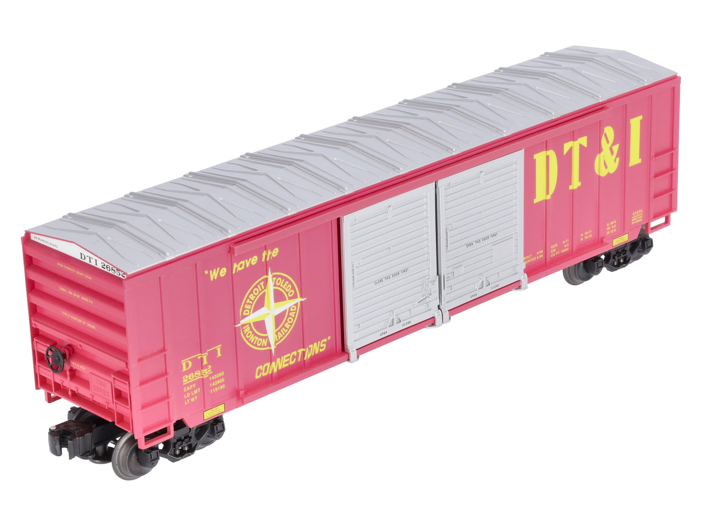 Lionel 6-17273 O Gauge DT&I  Double Door Boxcar with Auto Frames NIB