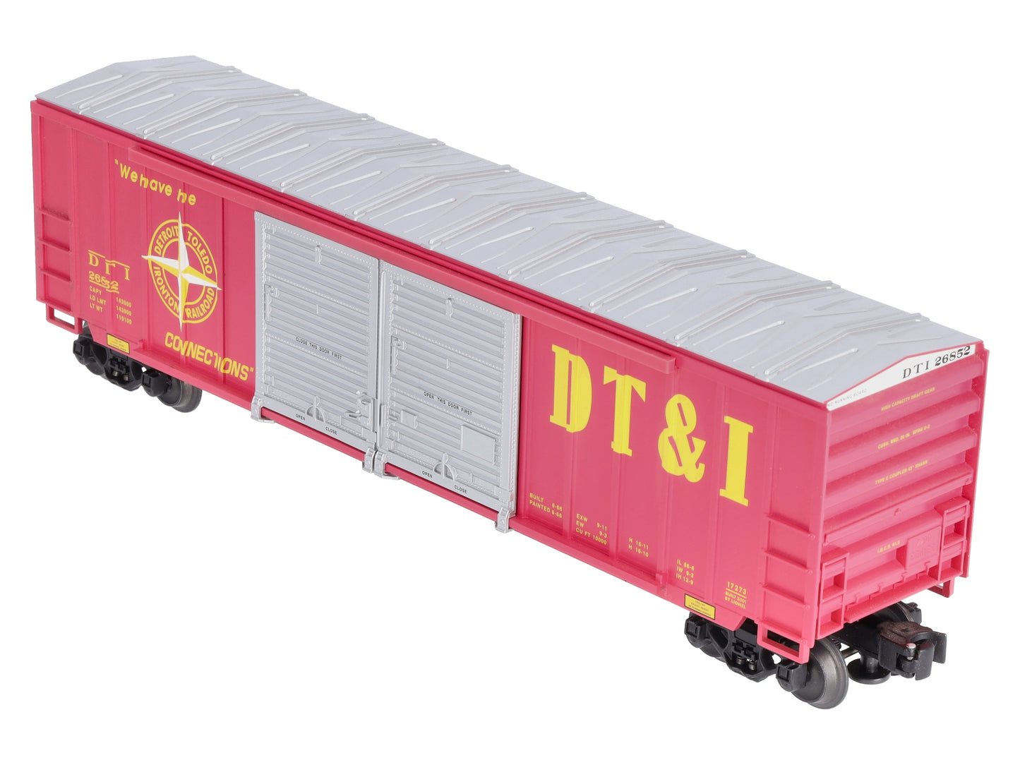 Lionel 6-17273 O Gauge DT&I  Double Door Boxcar with Auto Frames NIB