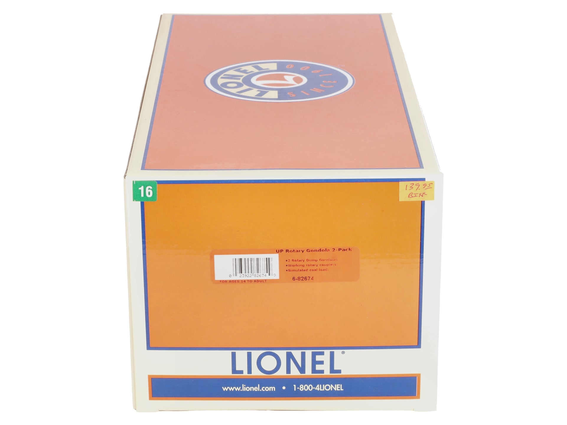 Lionel 6-82674 O Gauge Union Pacific Bathtub Gondola Cars with Load (Pack of 2) LN/Box