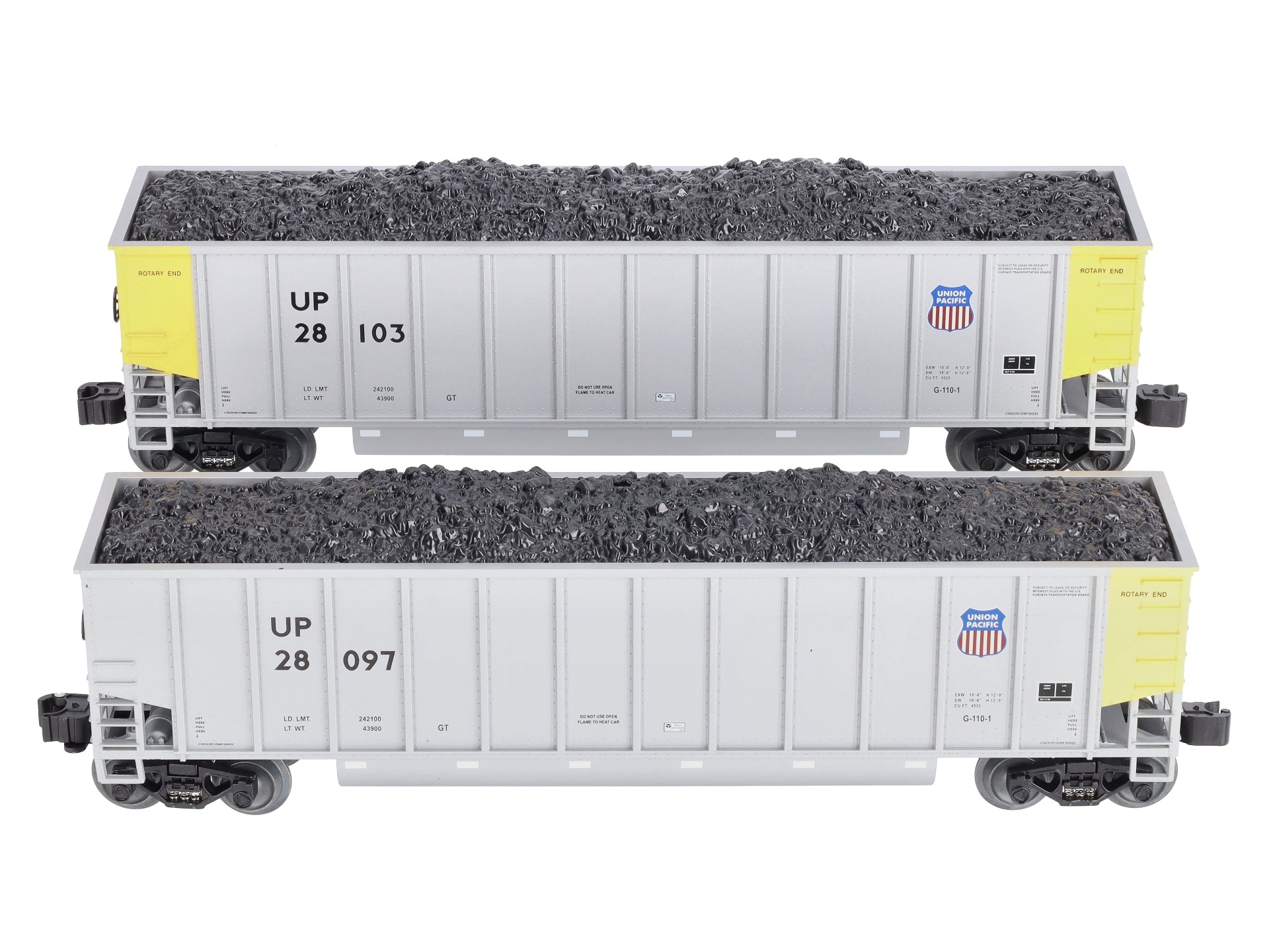 Lionel 6-82674 O Gauge Union Pacific Bathtub Gondola Cars with Load (Pack of 2) LN/Box