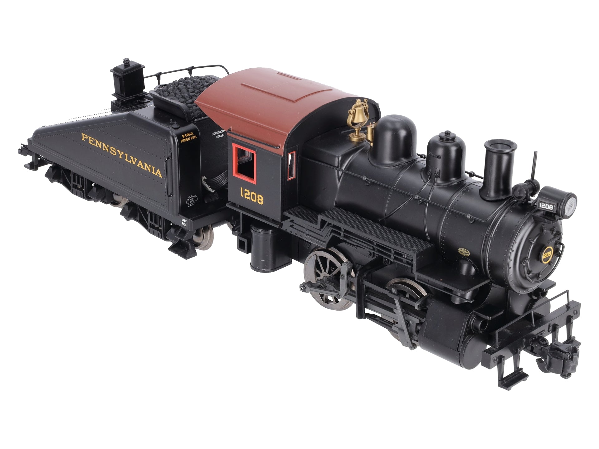Aristo-Craft 21301 G Pennsylvania 0-4-0 Switcher Steam Locomotive w/Tender #1208