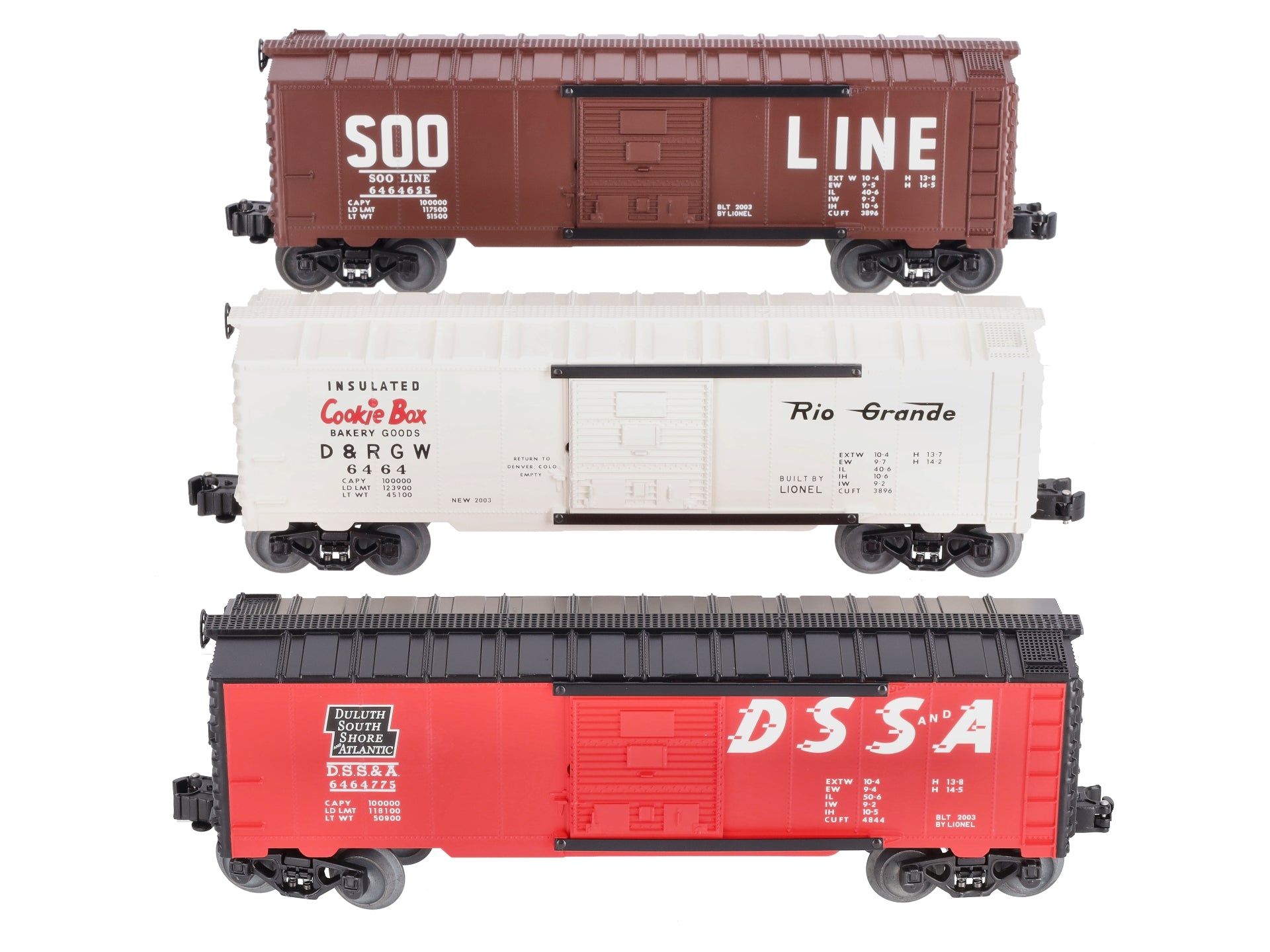 Lionel 6-39242 O Gauge 6464 Archive Boxcars (Set of 3) LN/Box