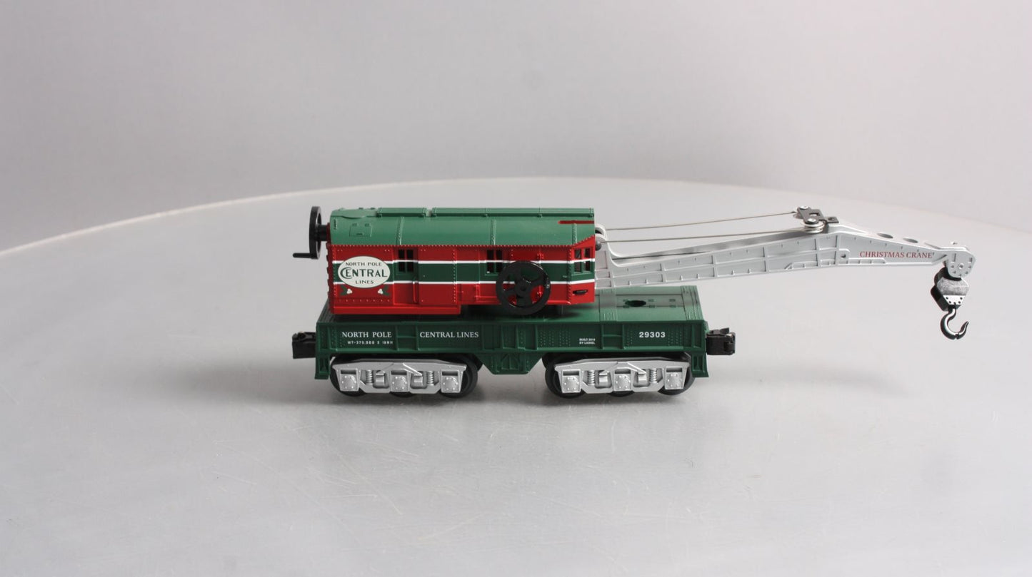 Lionel 6-29303 O Gauge North Pole Central Crane Car LN/Box