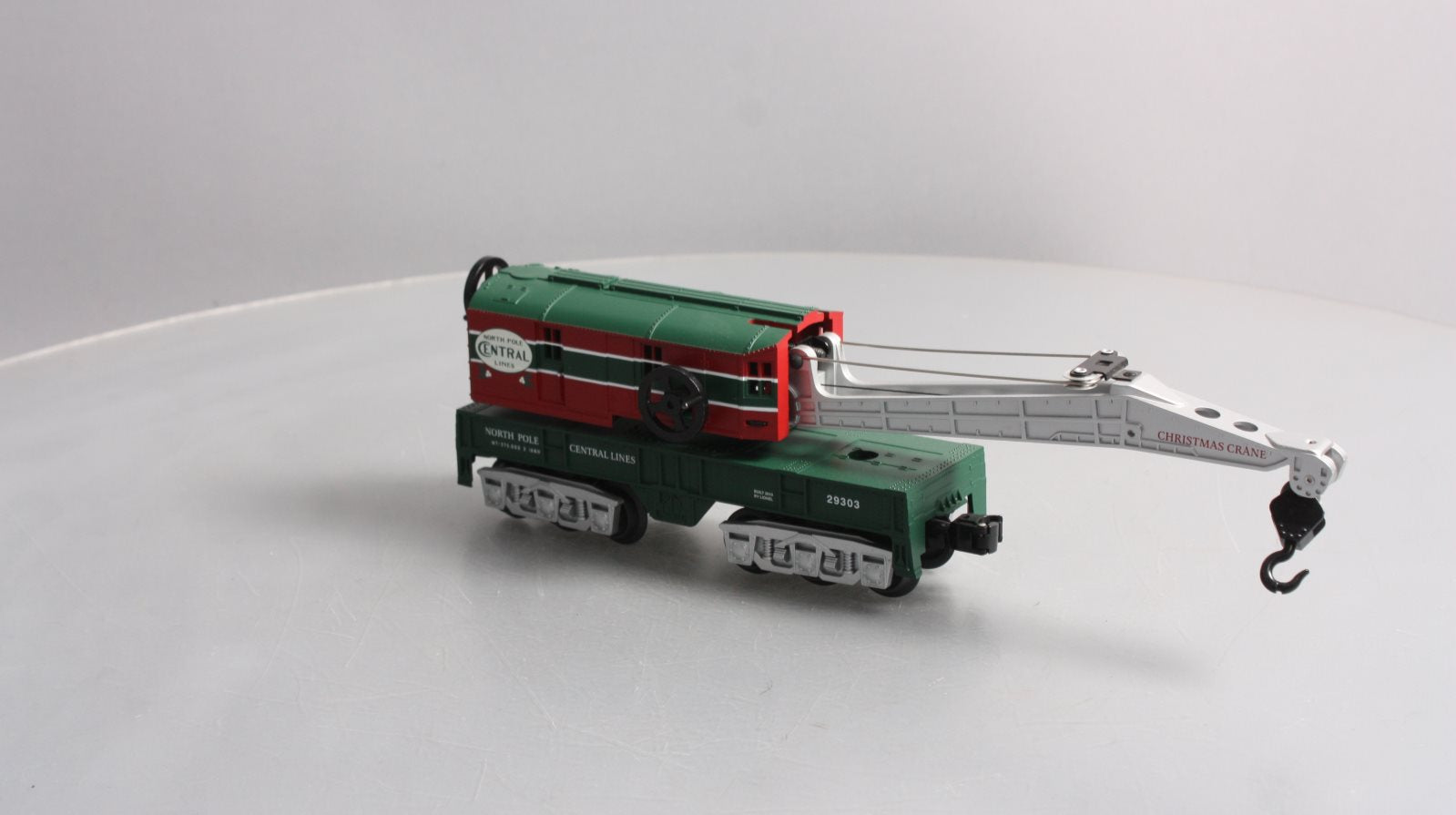 Lionel 6-29303 O Gauge North Pole Central Crane Car LN/Box