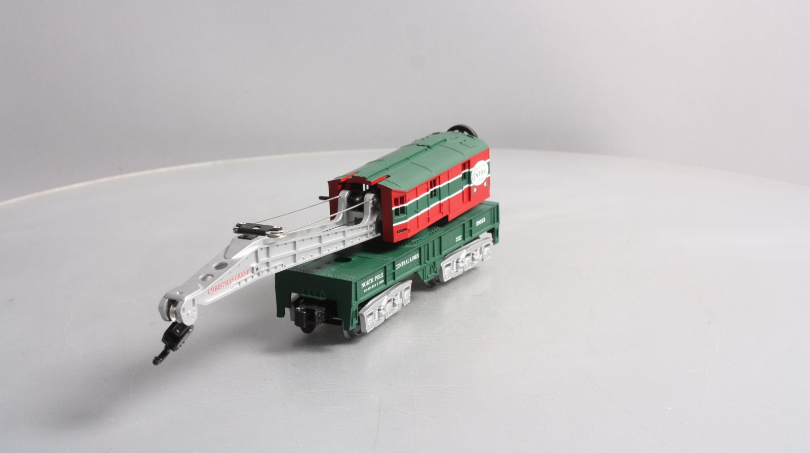 Lionel 6-29303 O Gauge North Pole Central Crane Car LN/Box