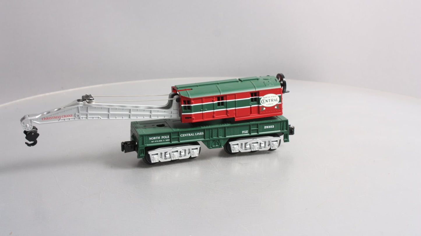 Lionel 6-29303 O Gauge North Pole Central Crane Car LN/Box