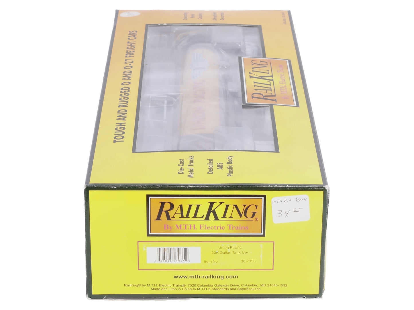 MTH 30-7358 O Gauge Union Pacific 33K Gallon Tank Car #121599 LN/Box