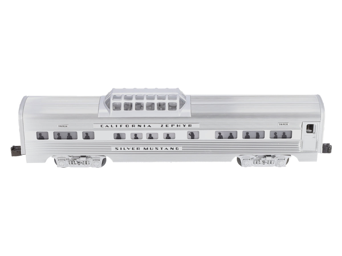 Lionel 6-19125 O Gauge California Zephyr "Silver Mustang" Vista Dome Car NIB