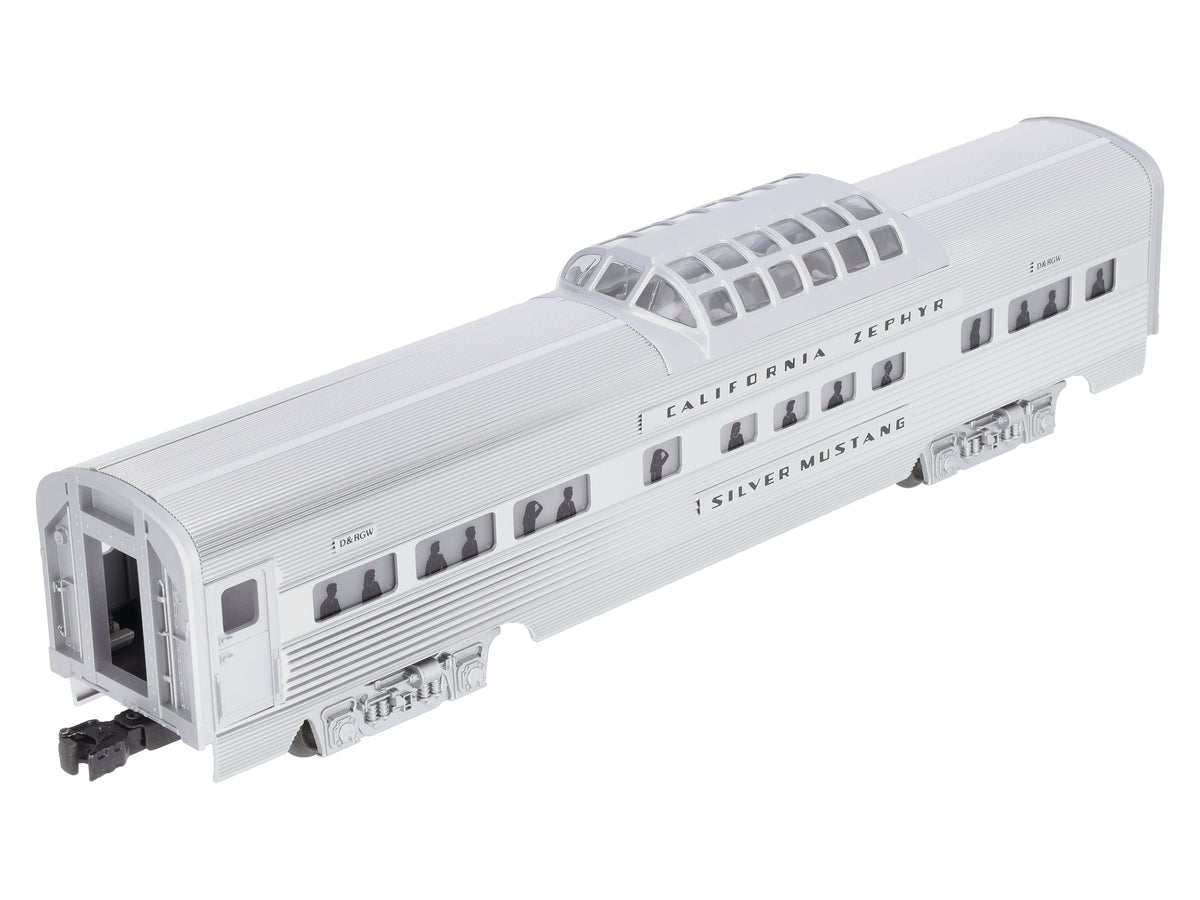 Lionel 6-19125 O Gauge California Zephyr "Silver Mustang" Vista Dome Car NIB