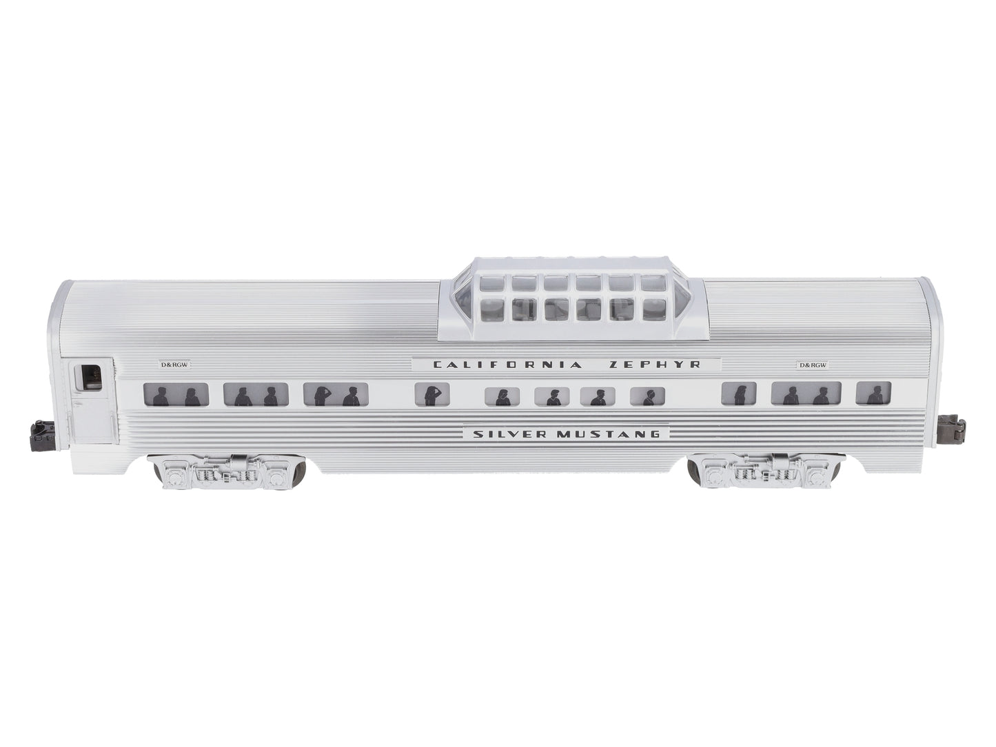 Lionel 6-19125 O Gauge California Zephyr "Silver Mustang" Vista Dome Car NIB